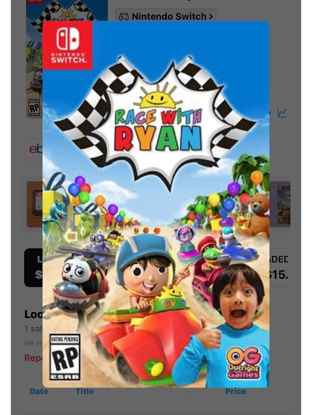 Race with Ryan for Nintendo Switch